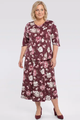 copie a compleu floral bleumarin