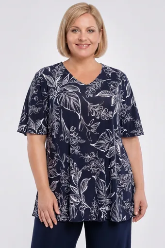 Bluză florală kaki