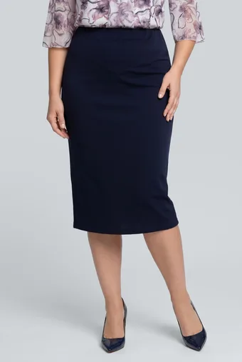 Fustă clasică bleumarin