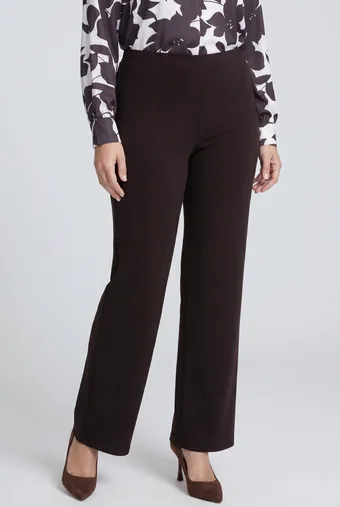 pantaloni eleganți maro închis