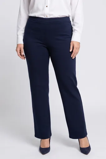 Pantaloni din viscoză bleumarin