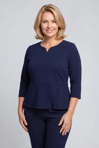 bluză elegantă bleumarin